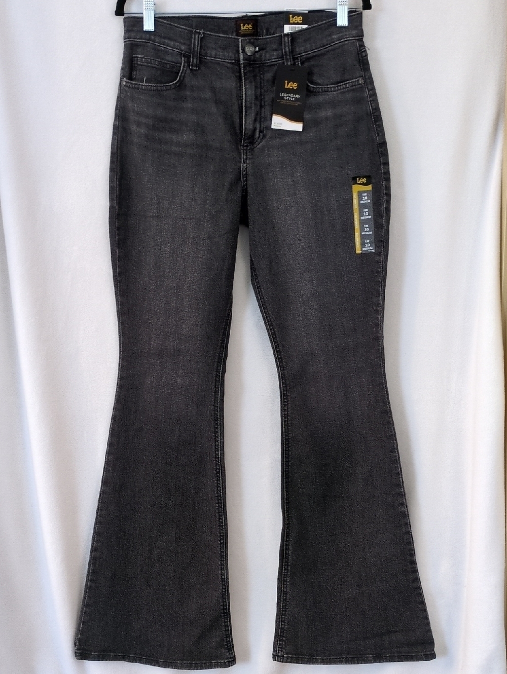 Lee Black Washed Flare Jeans